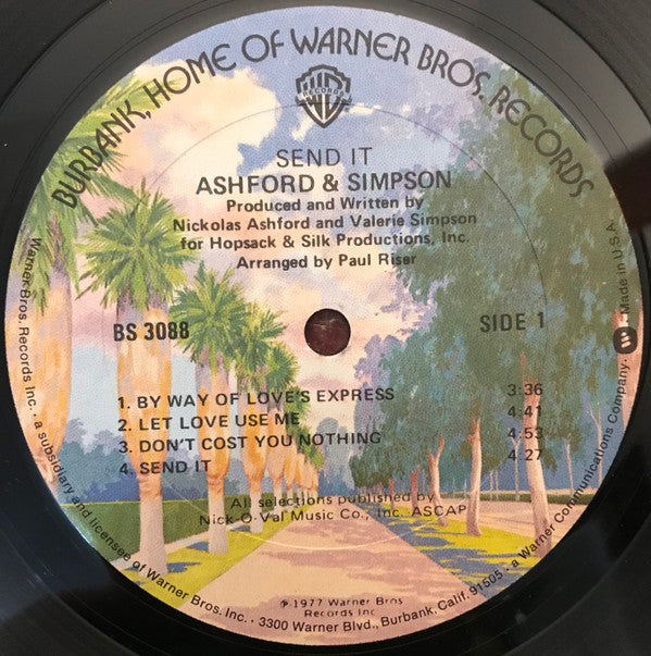 Ashford & Simpson : Send It (LP, Album, Gol)