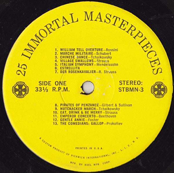 Unknown Artist : 25 Immortal Masterpieces (LP)