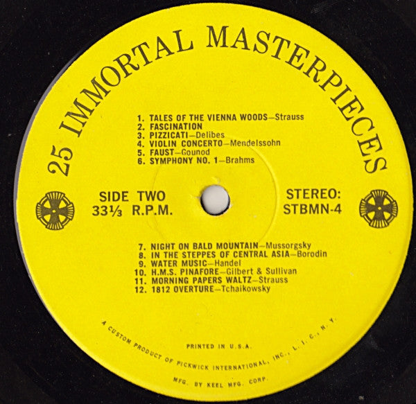 Unknown Artist : 25 Immortal Masterpieces (LP)