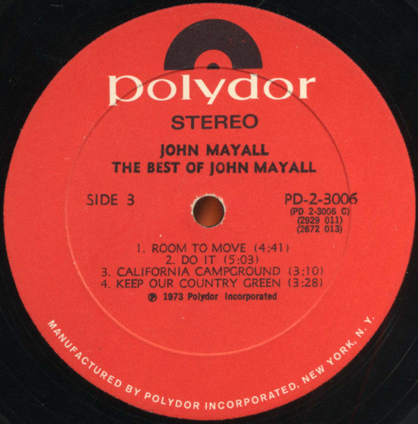 John Mayall : The Best Of John Mayall (2xLP, Comp, All)