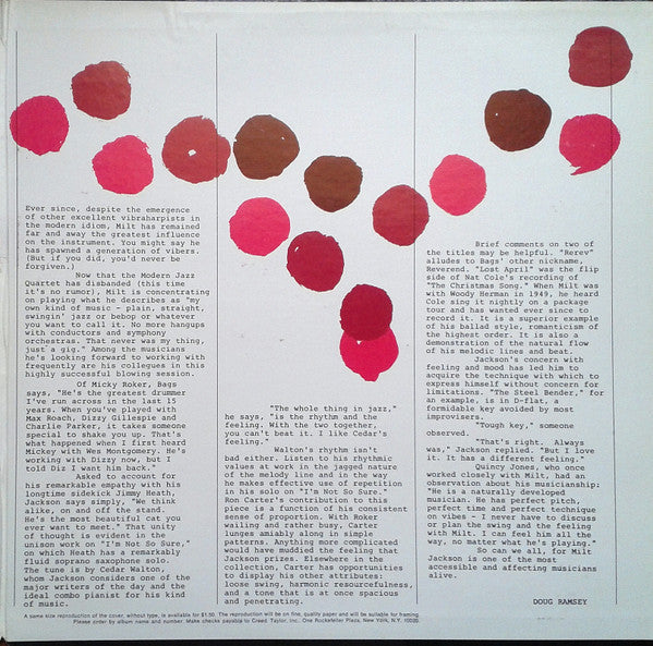 Milt Jackson : Olinga (LP, Album, Gat)