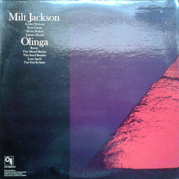 Milt Jackson : Olinga (LP, Album, Gat)