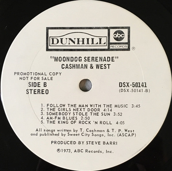 Cashman & West : Moondog Serenade (LP, Album, Promo)