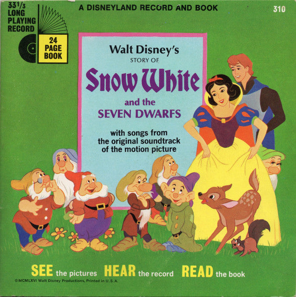 Robie Lester, Unknown Artist : Walt Disney's Story Of Snow White And The Seven Dwarfs (7", RP)
