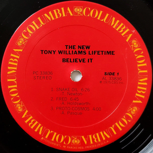 The New Tony Williams Lifetime : Believe It (LP, Album, San)
