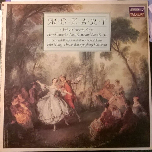 Mozart*, Barry Tuckwell, Gervase de Peyer, Peter Maag, London Symphony Orchestra : Clarinet Concerto / Horn Concertos Nos. 1 & 3 (LP, Album, RE)