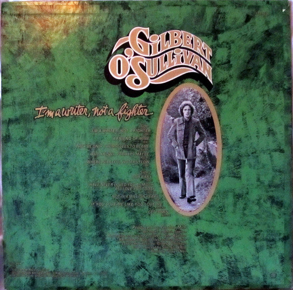 Gilbert O'Sullivan : I'm A Writer, Not A Fighter (LP, Album, Club, Ter)