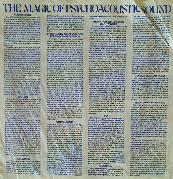 No Artist : Environments Disc 11 (Alpine Blizzard / Country Thunderstorm) (LP, Album, Quad)