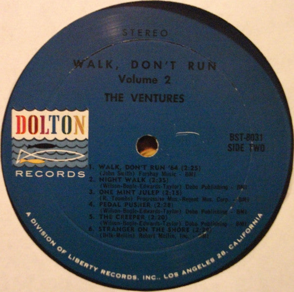 The Ventures : Walk, Don't Run Vol. 2 (LP, Album, Bla)