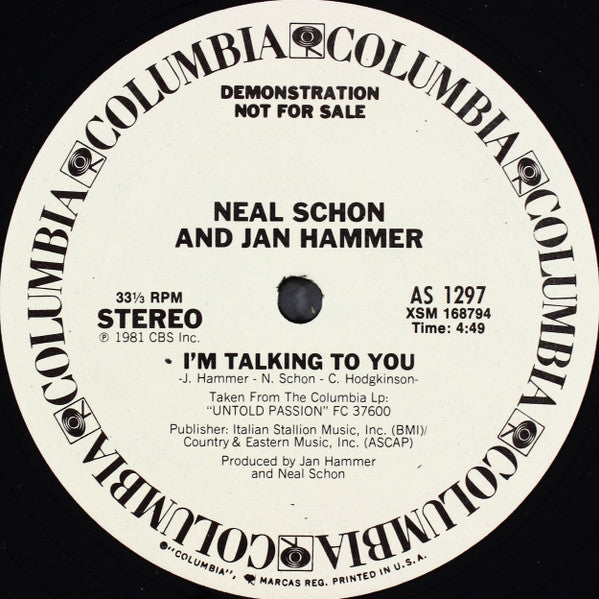 Neal Schon And Jan Hammer* : Special Advance Selections From The Album Untold Passion (12", Promo)