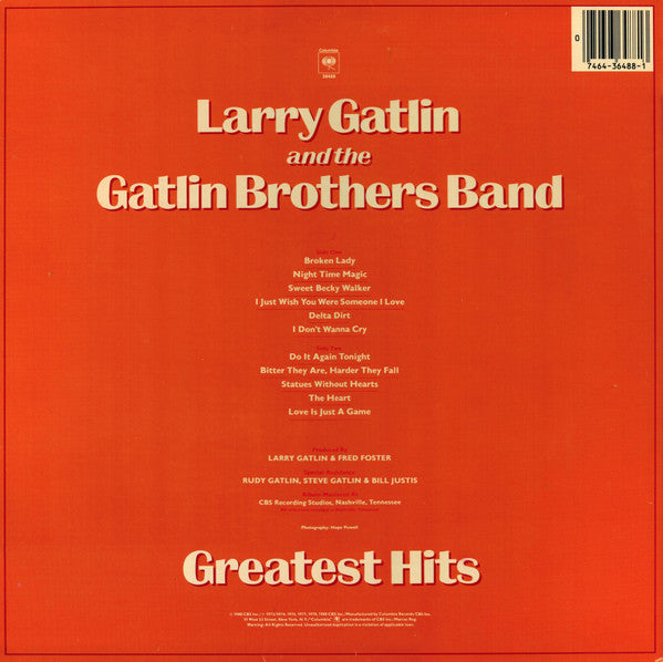 Larry Gatlin And The Gatlin Brothers Band* : Greatest Hits (LP, Comp, San)
