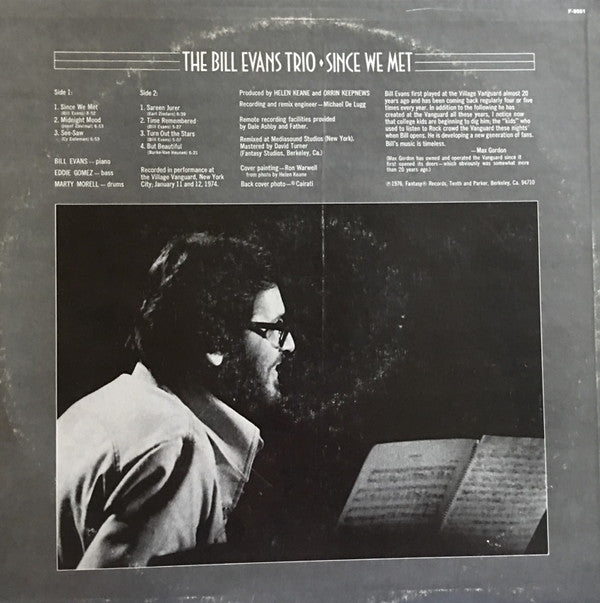 The Bill Evans Trio : Since We Met (LP, Album, Promo)
