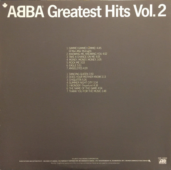 ABBA : Greatest Hits Vol. 2 (LP, Comp, Gat)