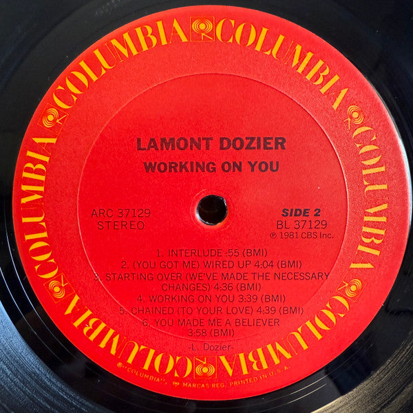Lamont Dozier : Working On You (LP, Album, Pit)