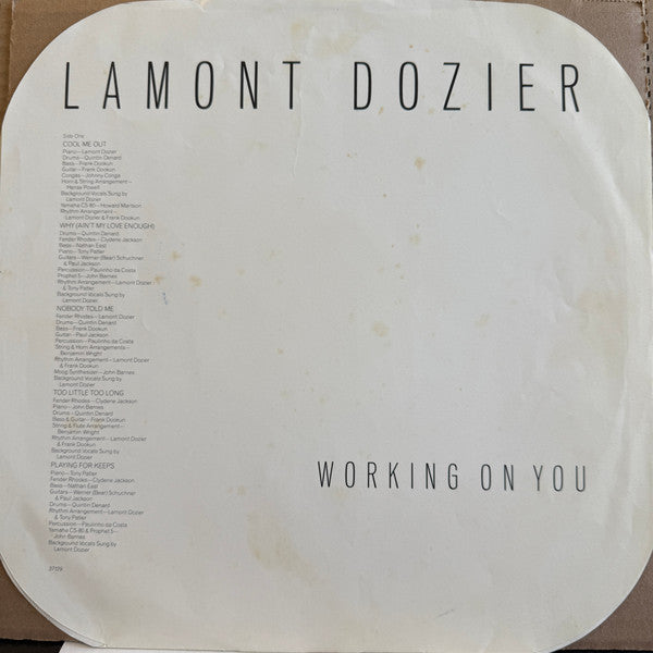 Lamont Dozier : Working On You (LP, Album, Pit)