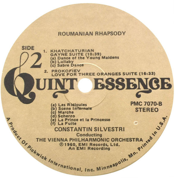Silvestri*, Vienna Philharmonic Orchestra* : Roumanian Rhapsody (LP, Comp, RM)