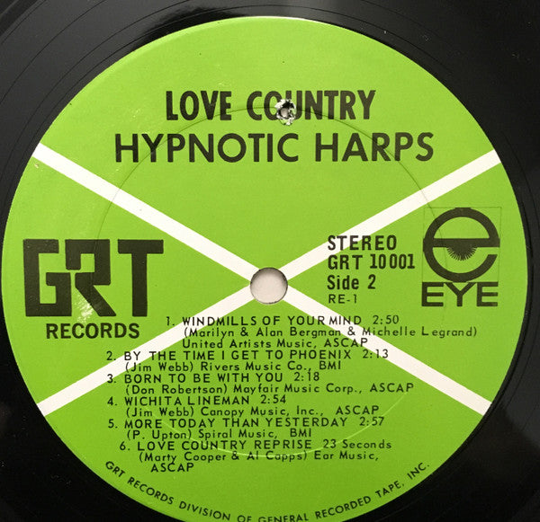 Hypnotic Harps : Love Country (LP, Album)