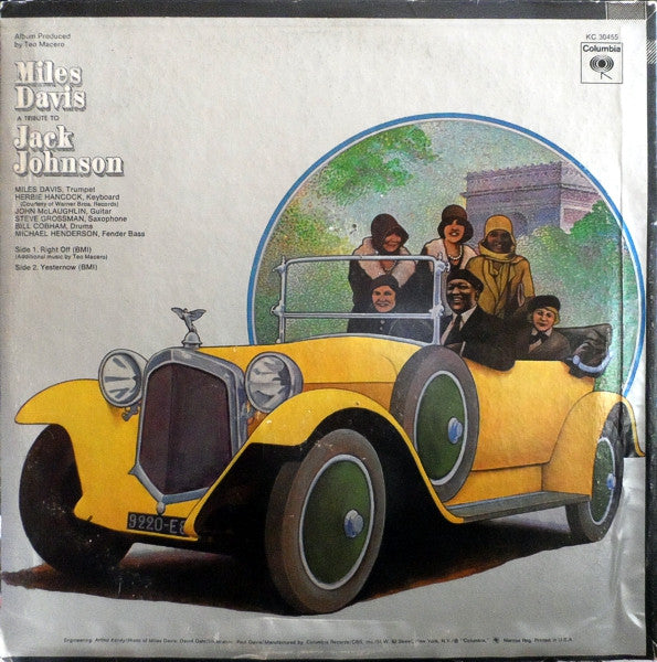 Miles Davis : A Tribute To Jack Johnson (LP, Album, RE, Pit)