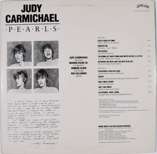 Judy Carmichael : Pearls (LP, Album)