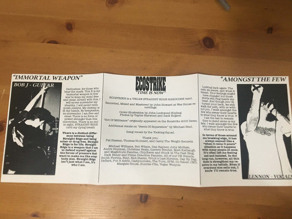 Ecostrike : Time Is Now (7", Ltd, W/Lbl, Red)