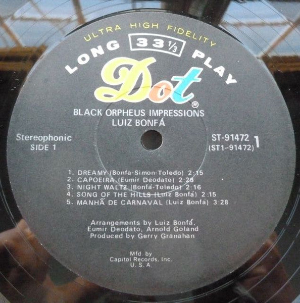 Luiz Bonfá : Black Orpheus Impressions (LP, Album, Club)