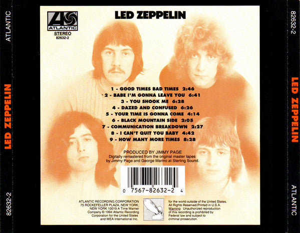 Led Zeppelin : Led Zeppelin (CD, Album, RE, RM, Cin)
