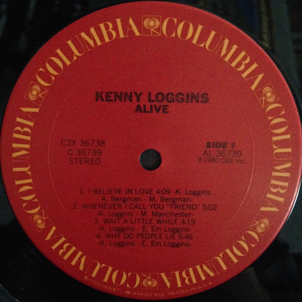 Kenny Loggins : Alive (2xLP, Album, San)