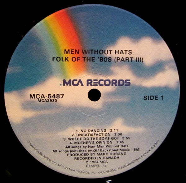Men Without Hats : Folk Of The '80s (Part III) (LP, Album, Glo)