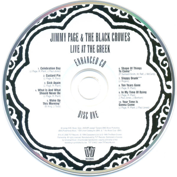 Jimmy Page & The Black Crowes : Live At The Greek (2xCD, Album, Enh)