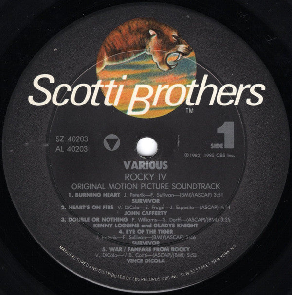 Various : Rocky IV (Original Motion Picture Soundtrack) (LP, Album, Comp, Pit)