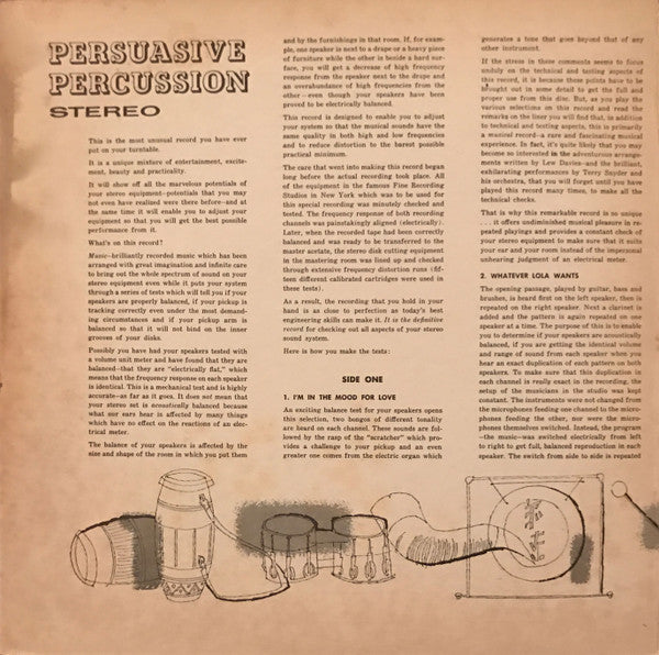 Terry Snyder And The All Stars : Persuasive Percussion (LP, Album, RE)