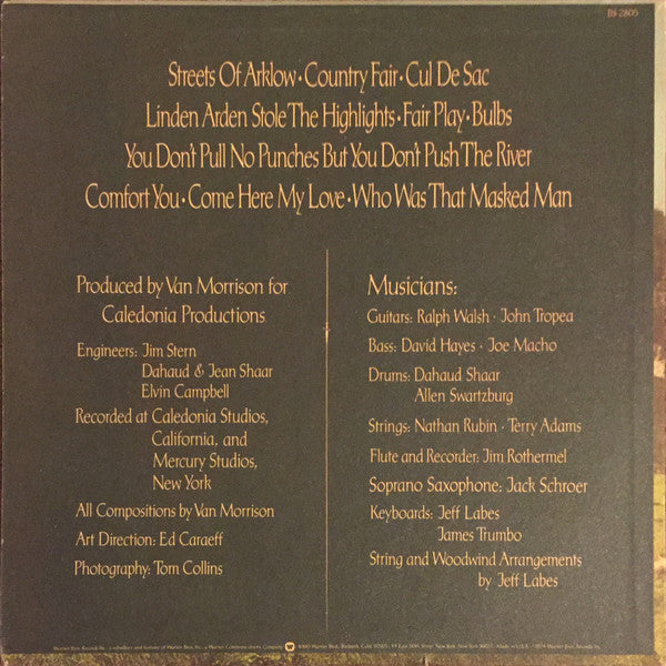 Van Morrison : Veedon Fleece (LP, Album, San)