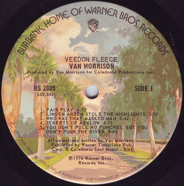 Van Morrison : Veedon Fleece (LP, Album, San)