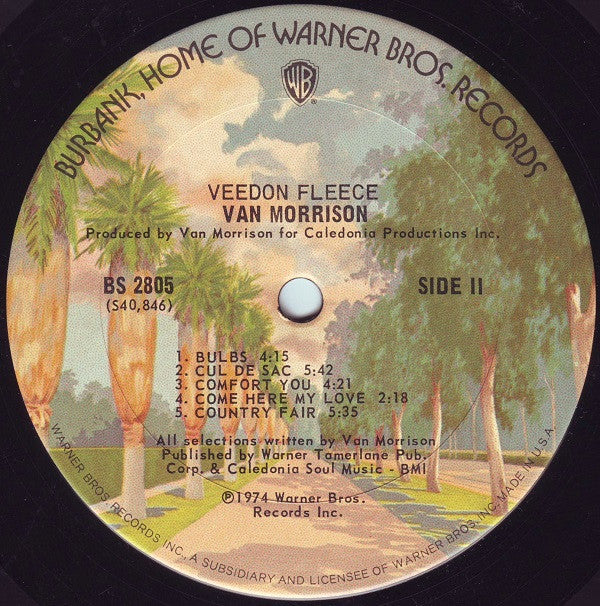Van Morrison : Veedon Fleece (LP, Album, San)