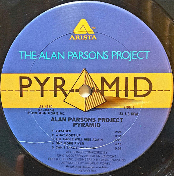 The Alan Parsons Project : Pyramid (LP, Album)