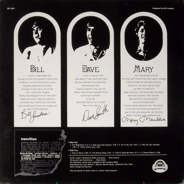 Bill, Dave & Mary : Transition (LP, Album)