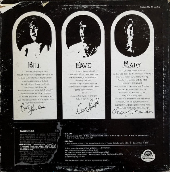 Bill, Dave & Mary : Transition (LP, Album)