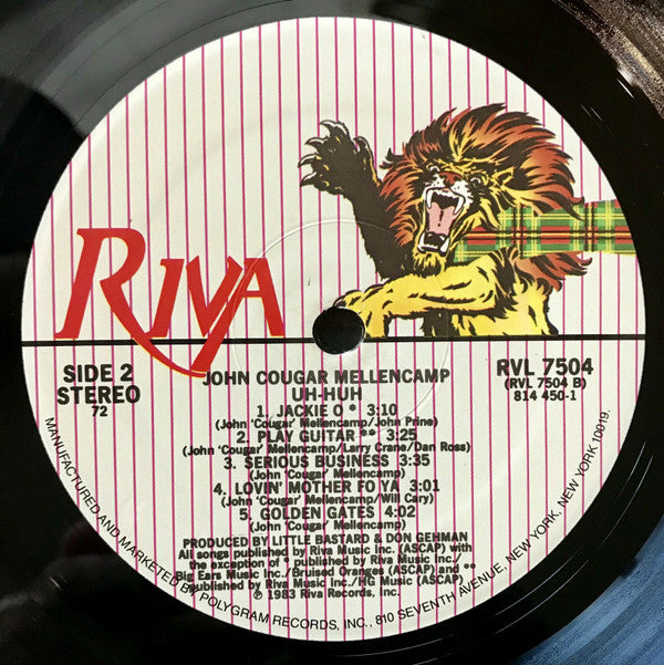 John Cougar Mellencamp : Uh-Huh (LP, Album, 72 )