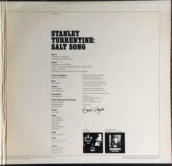 Stanley Turrentine : Salt Song (LP, Album, San)
