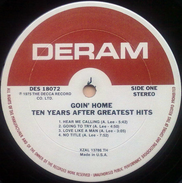 Ten Years After : Goin' Home! (Their Greatest Hits) (LP, Album, Comp, Ter)