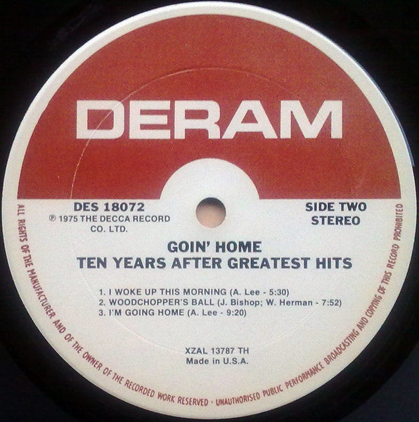 Ten Years After : Goin' Home! (Their Greatest Hits) (LP, Album, Comp, Ter)