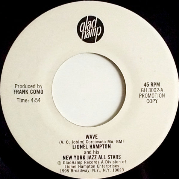Lionel Hampton And His New York Jazz All Stars* : Wave / Recado (7", Promo)
