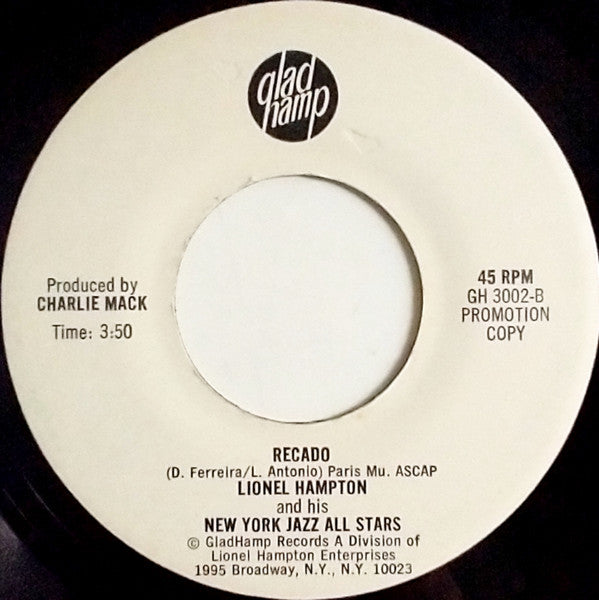 Lionel Hampton And His New York Jazz All Stars* : Wave / Recado (7", Promo)