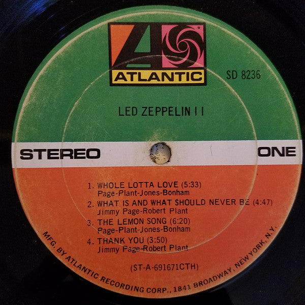 Led Zeppelin : Led Zeppelin II (LP, Album, RP, CTH)