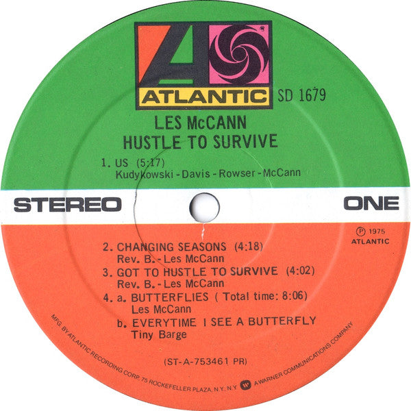 Les McCann : Hustle To Survive (LP, Album, PR)