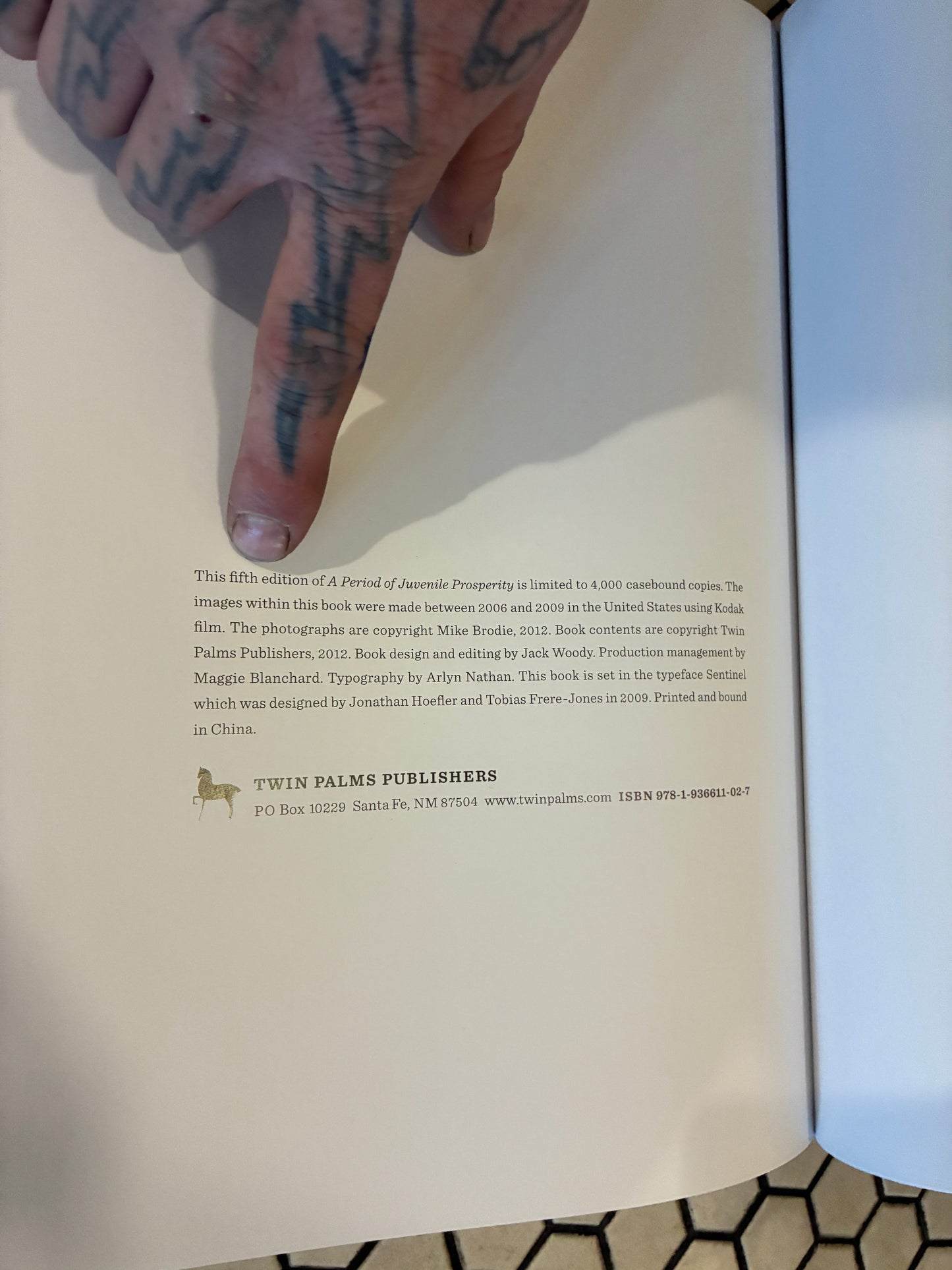 Signed Mike Brodie - A Period of Juvenile Prosperity 5th edition