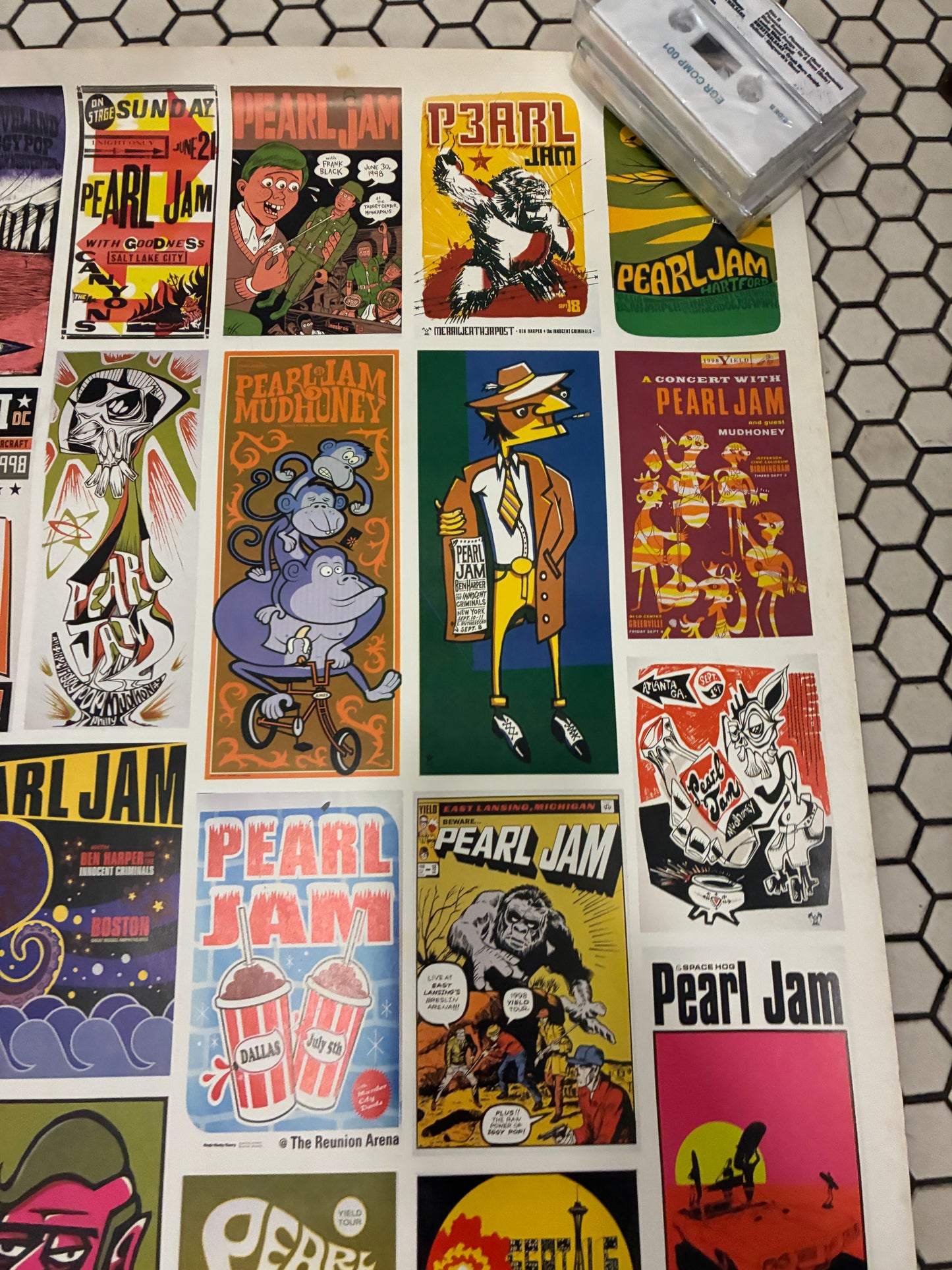 Pearl Jam Live on Two Legs Tour Poster 24" x 36"