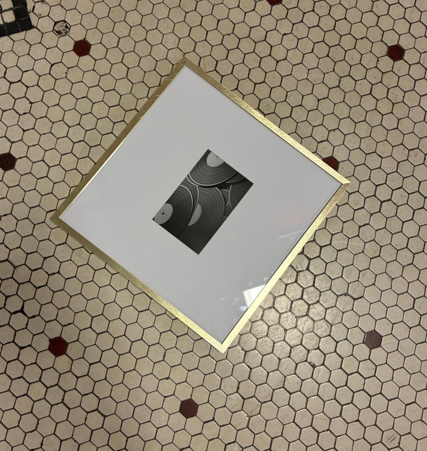 Gold Framed LP Display