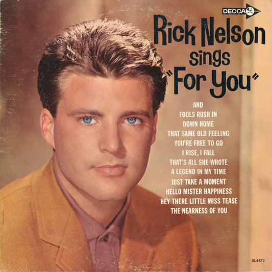 Rick Nelson* : Rick Nelson Sings "For You" (LP, Album, Mono, Pin)