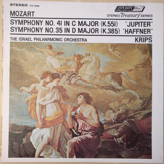 Mozart* - The Israel Philharmonic Orchestra*, Krips* : Symphony No. 41 In C Major (K.551) "Jupiter" / Symphony No. 35 In D Major (K.385) "Haffner" (LP, Album, RE, RP)